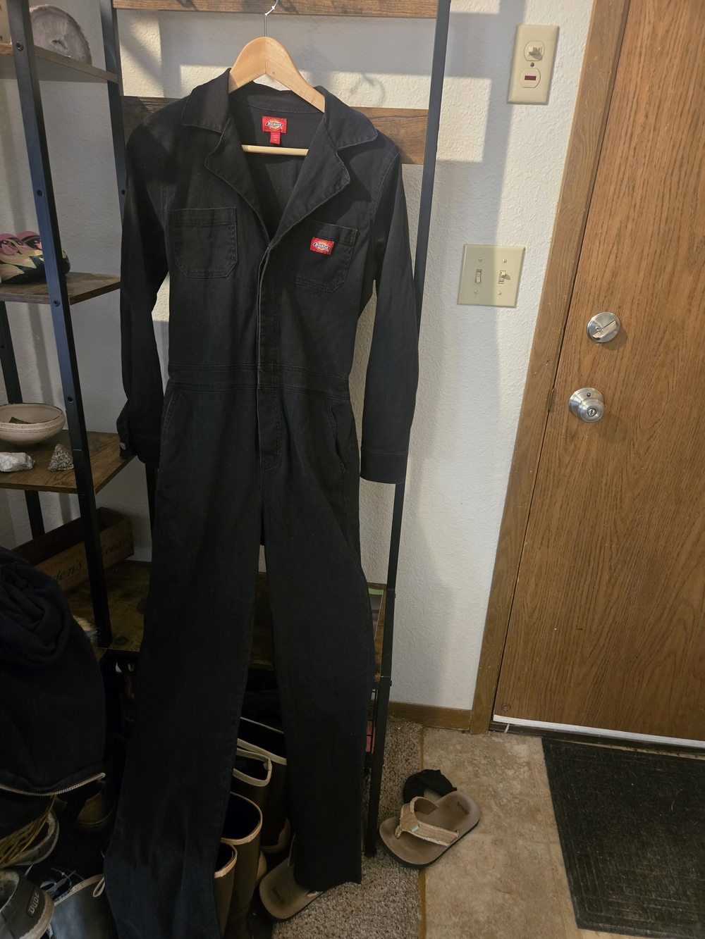 Dickies Women's Long Sleeve Cotton Coveralls Black Size Medium